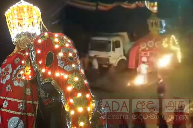 මිහිඳු පෙරහැරේ අලි කලබල