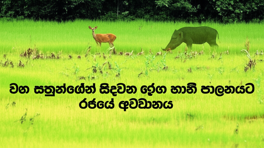 වන සතුන්ගෙන් සිදුවන භෝග හානි පාලනයට රජයේ අවධානය